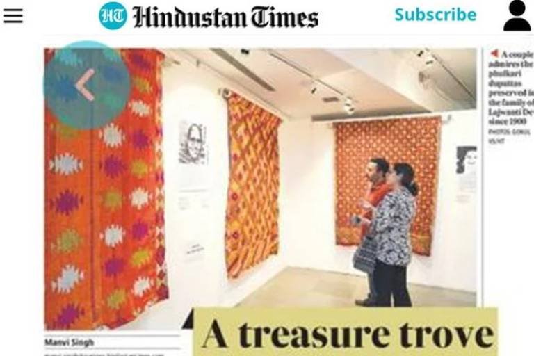 HINDUSTAN TIMES: A TREASURE TROVE OF TEXTILE, TALES AND TRADITION